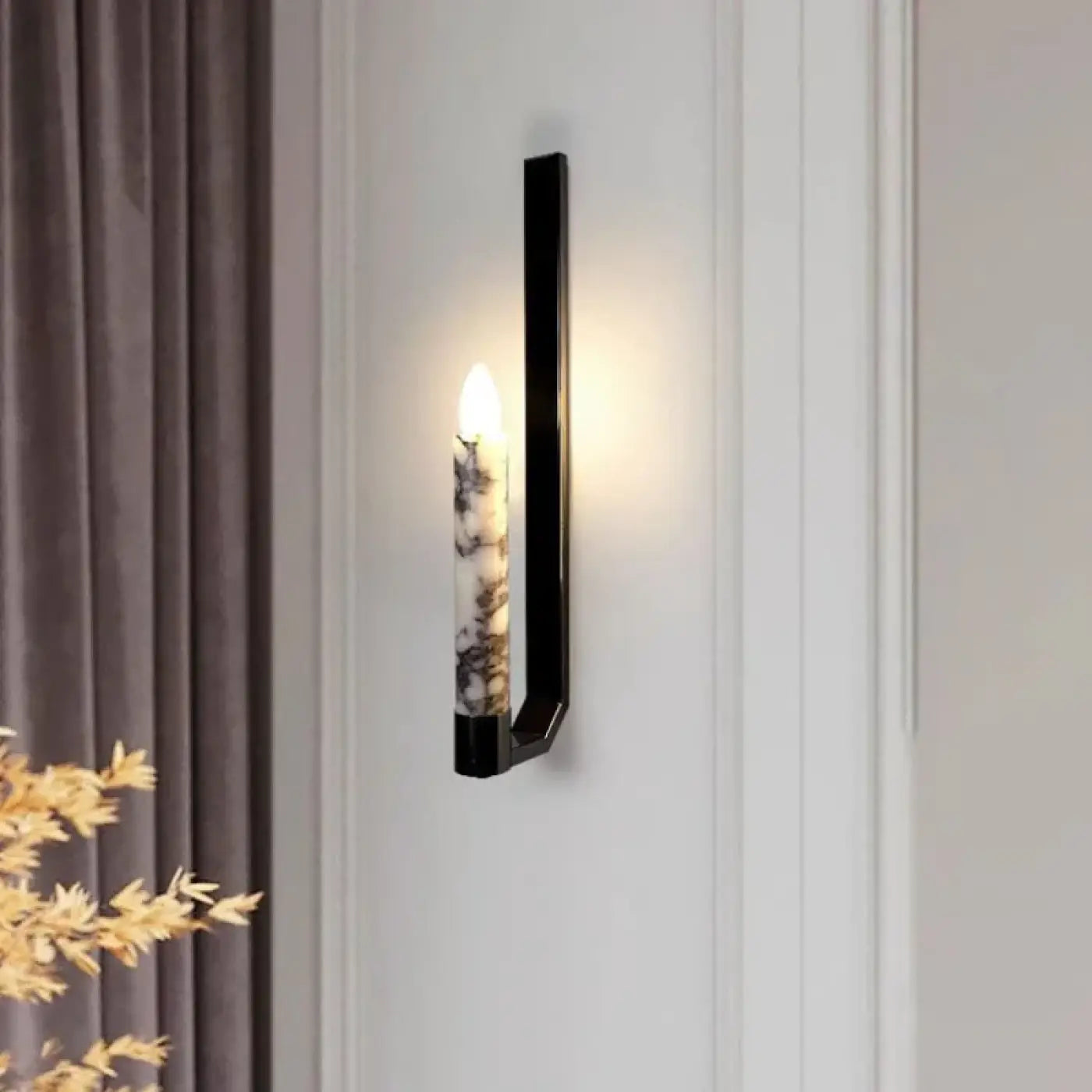 Applique murale LED en marbre blanc ou noir Art Déco — vue 4
