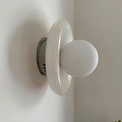 Applique murale LED en pierre et acrylique style scandinave — vue 1