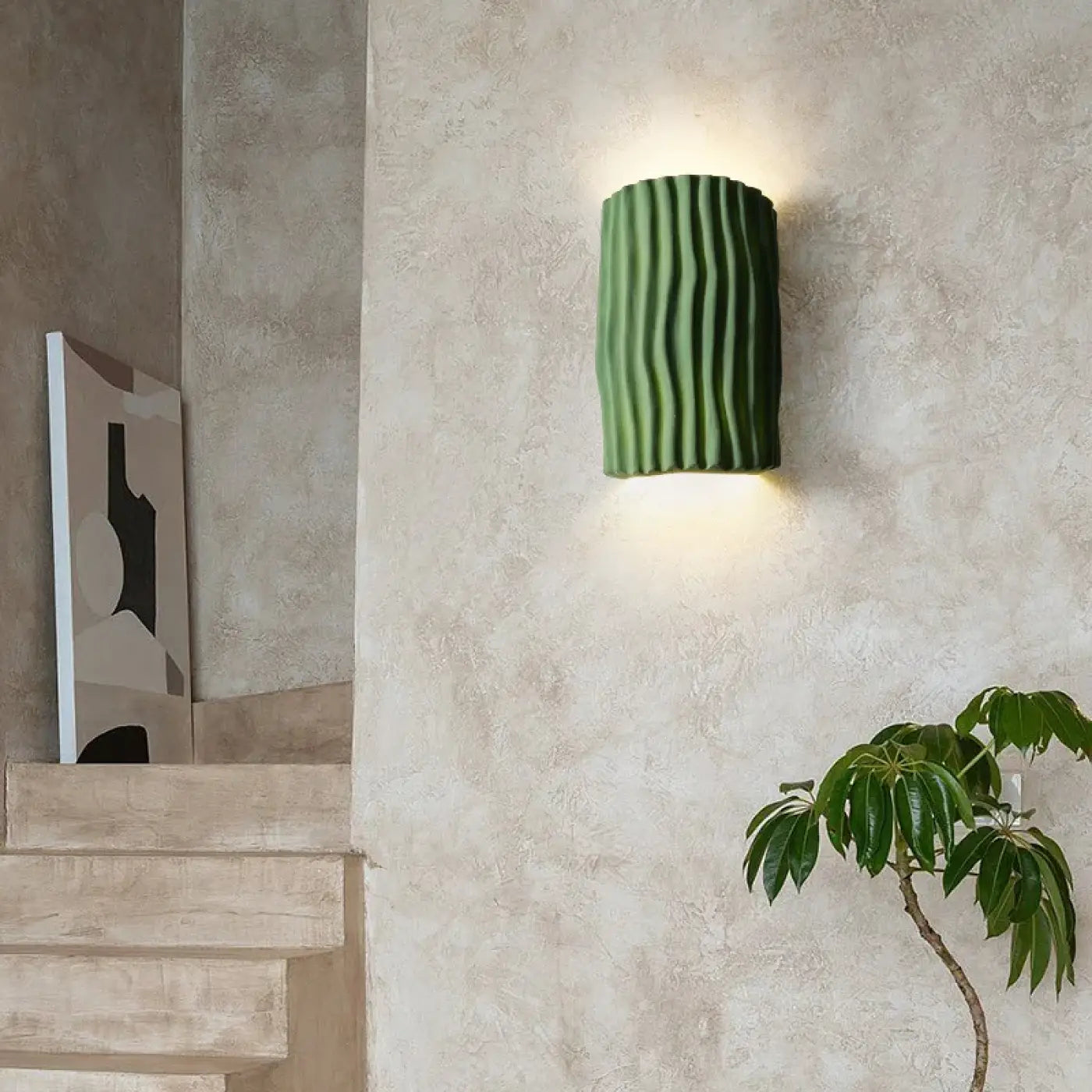 Applique murale LED en résine beige G9 luminosité ajustable — vue 10