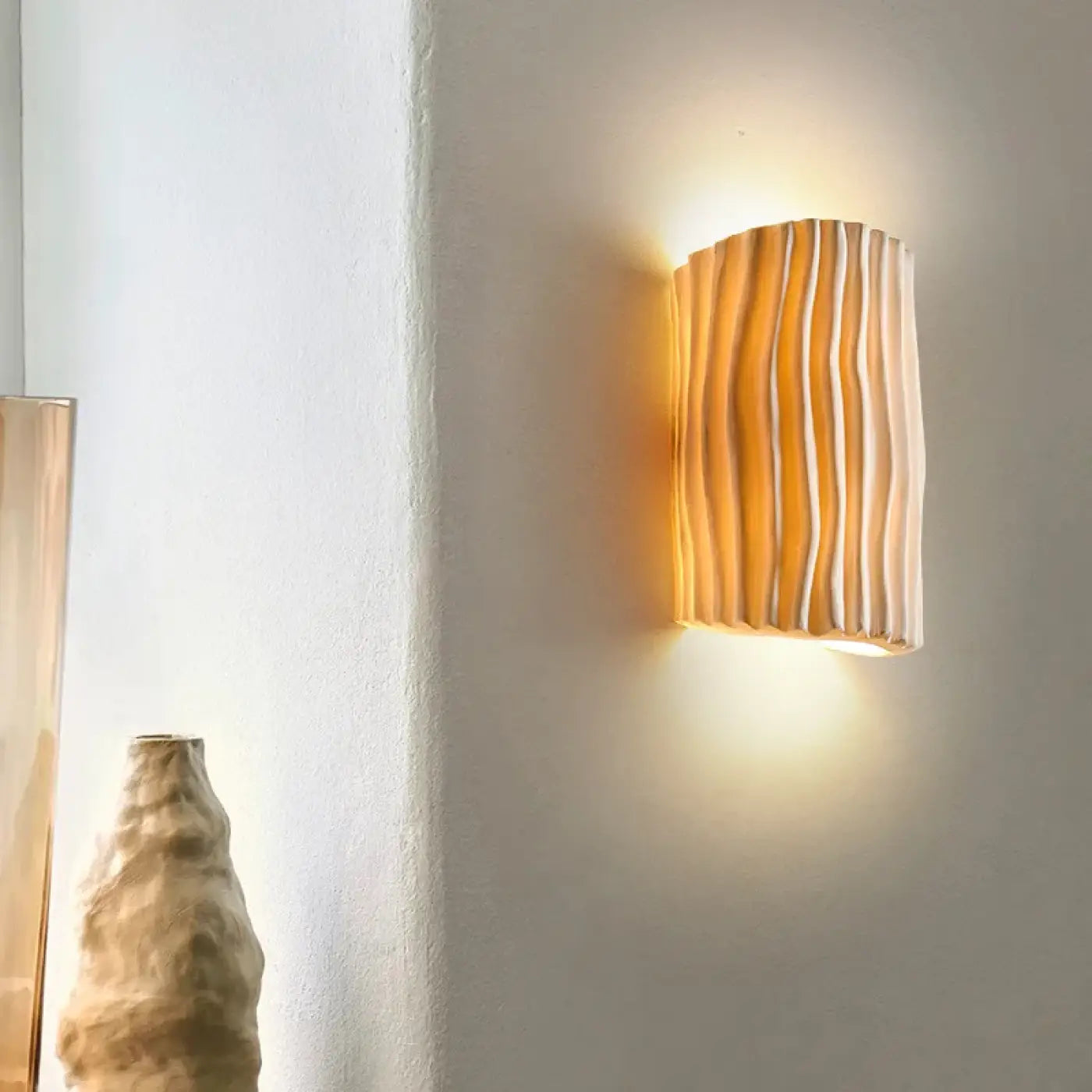 Applique murale LED en résine beige G9 luminosité ajustable — vue 6
