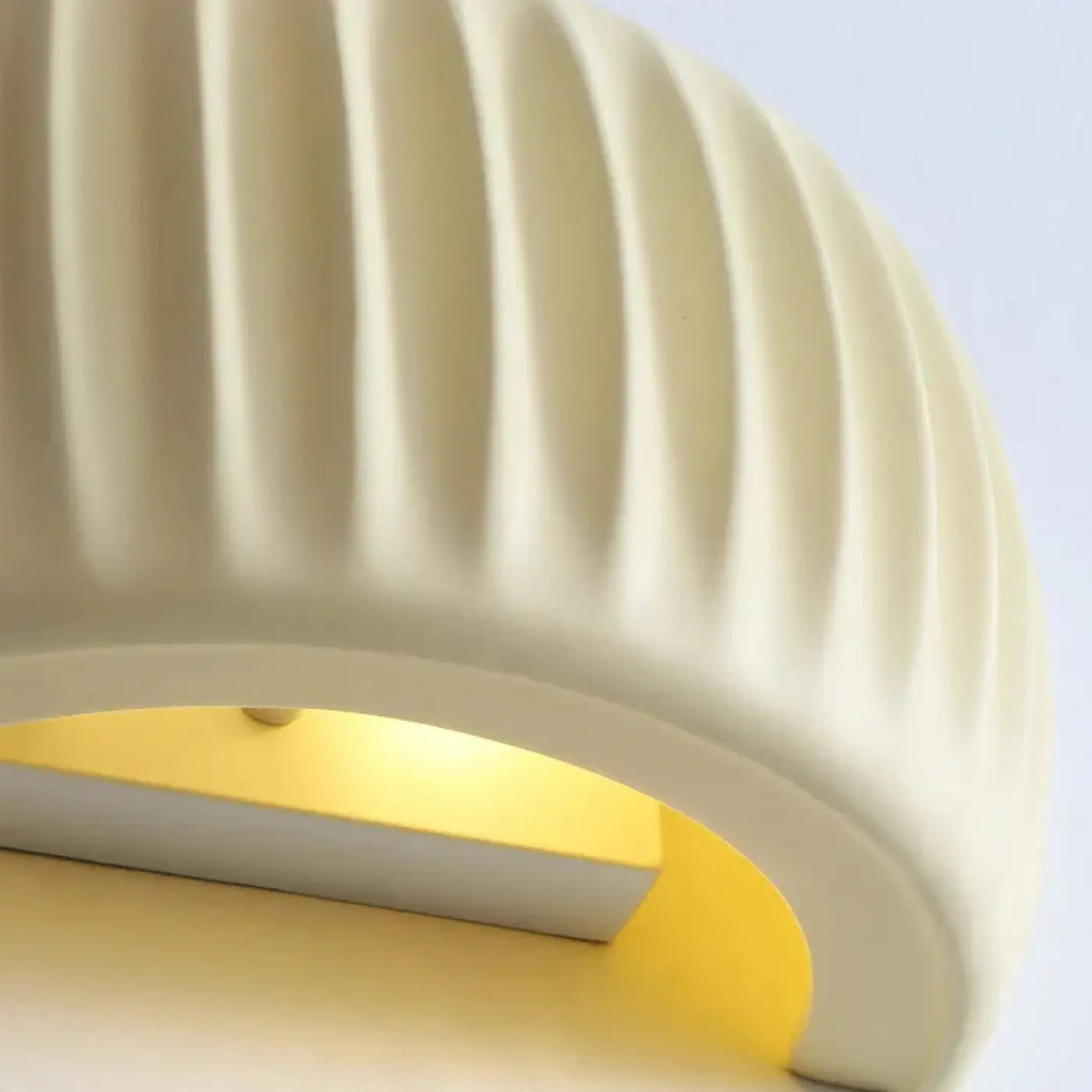 Applique murale LED en résine beige ronde — vue 3
