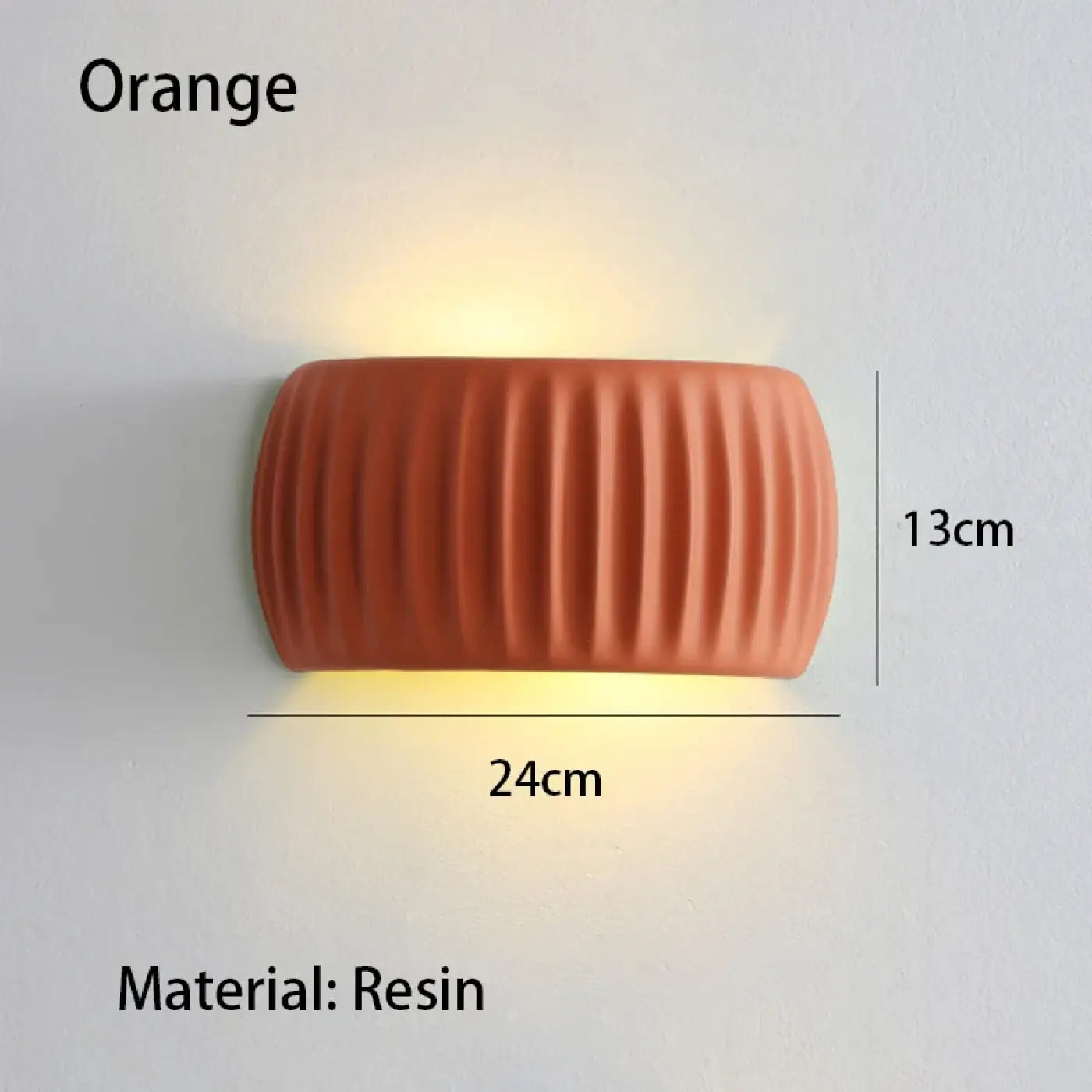 Applique murale LED en résine beige ronde — vue 6