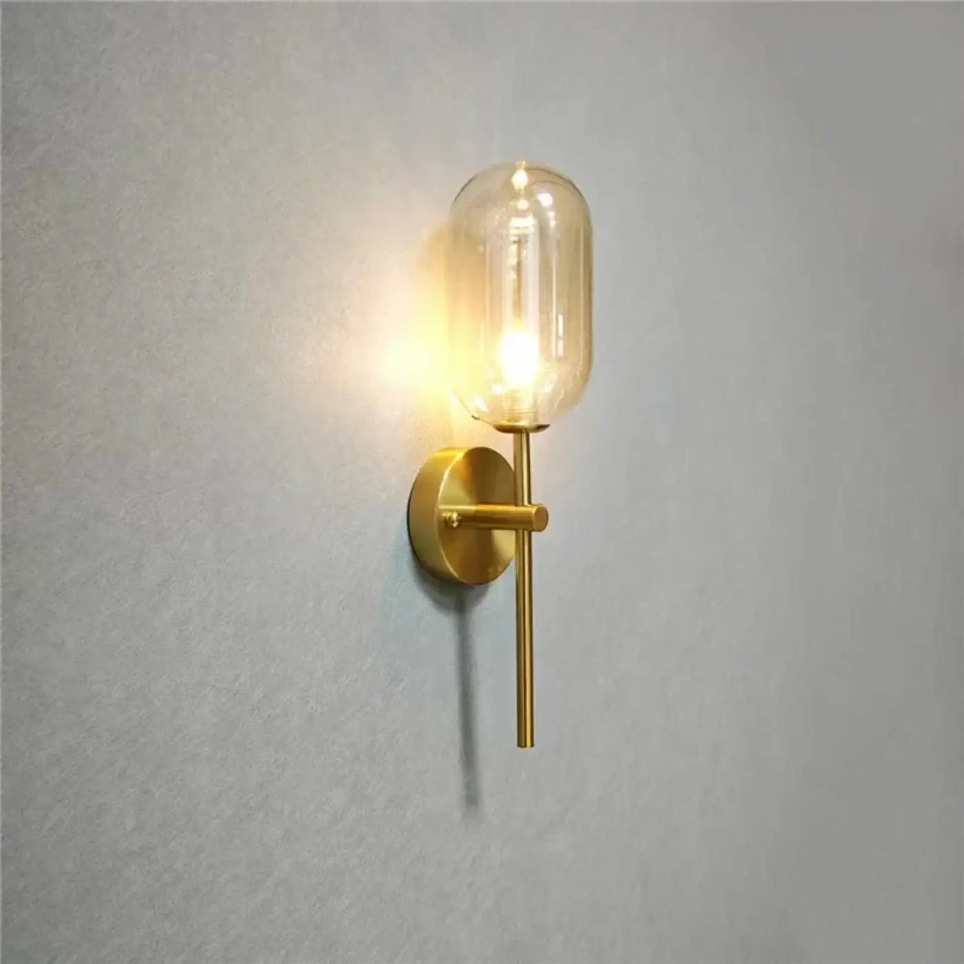 Applique murale LED en verre et laiton doré scandinave — vue 4