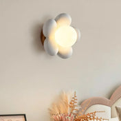 Applique murale LED fleur rose verre chambre enfant — vue 9