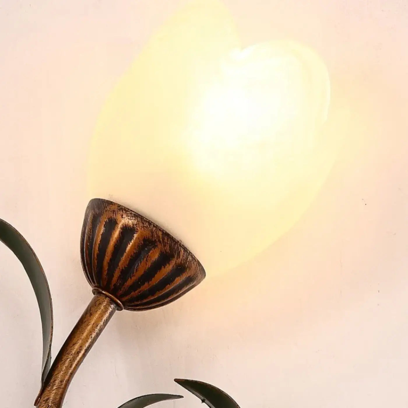 Applique murale LED florale blanche et verte — vue 2