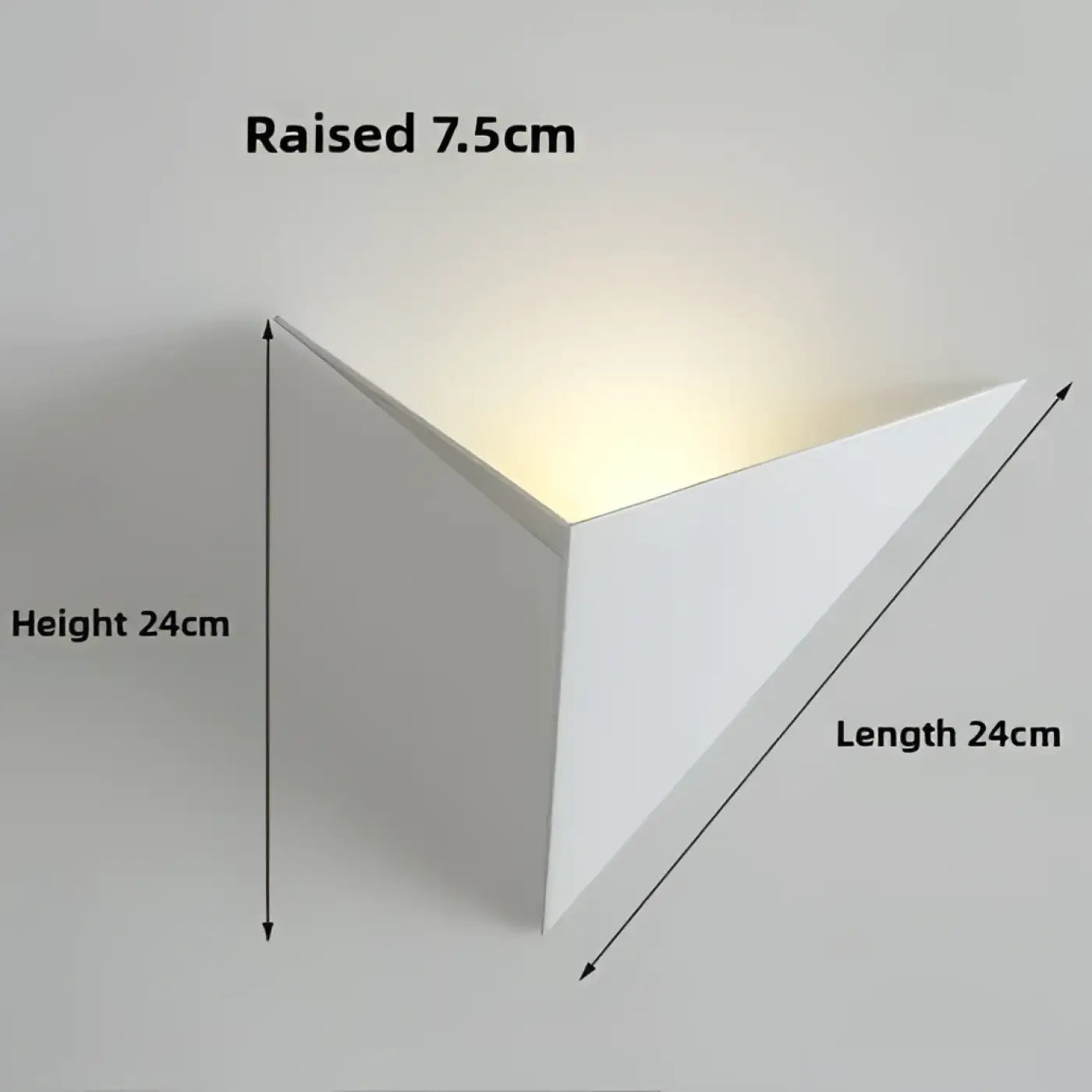 Applique murale LED géométrique en métal noir ou blanc — vue 1