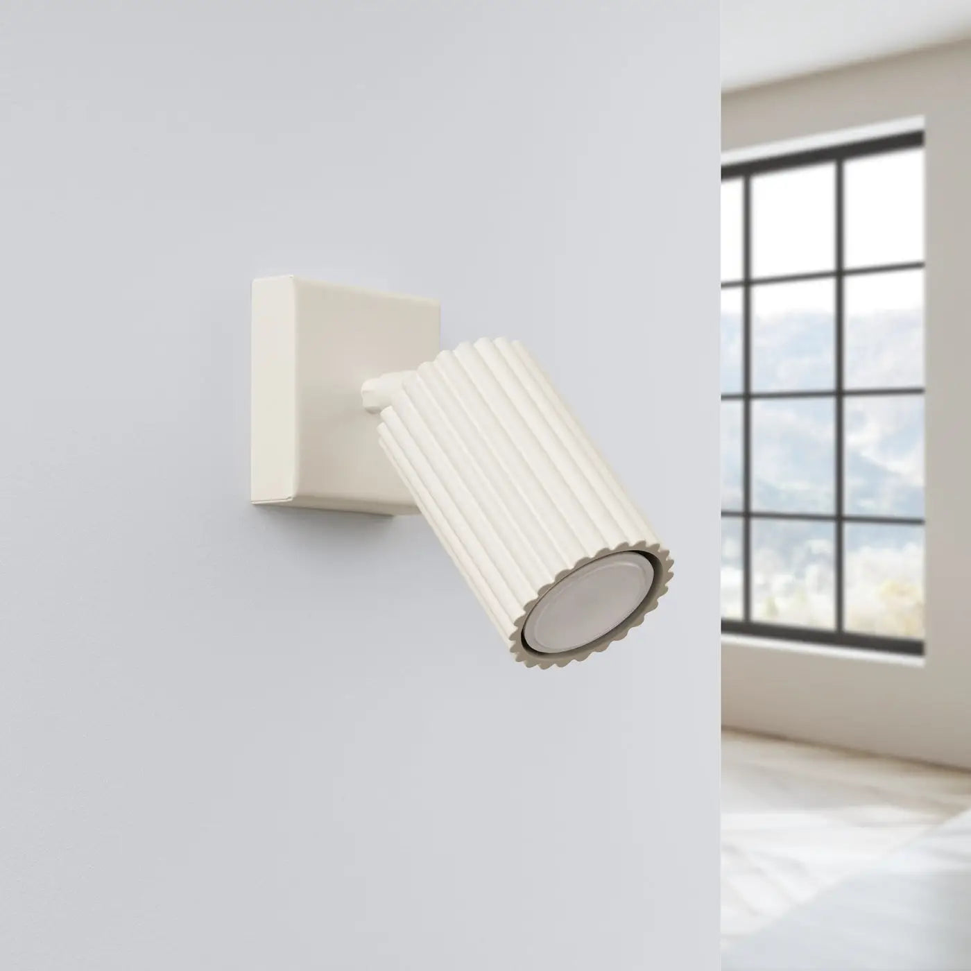 Applique murale LED GU10 en aluminium beige style épuré — vue 2
