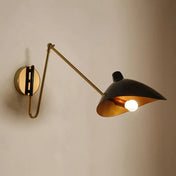 Applique murale LED industrielle en métal noir et doré — vue 6