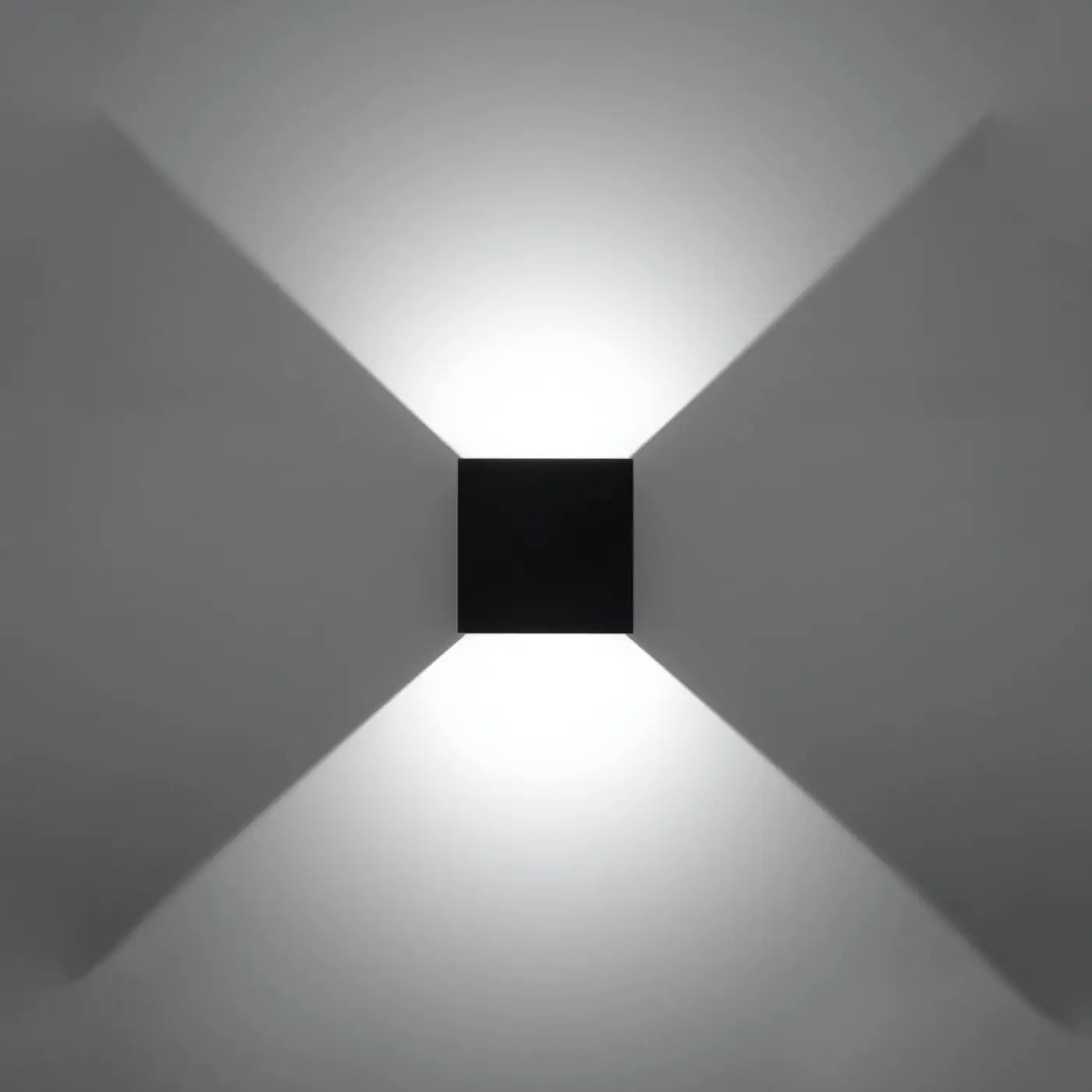 Applique murale LED intégrée aluminium noir IP54 — vue 1