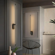 Applique murale LED linéaire aluminium noir et or — vue 8