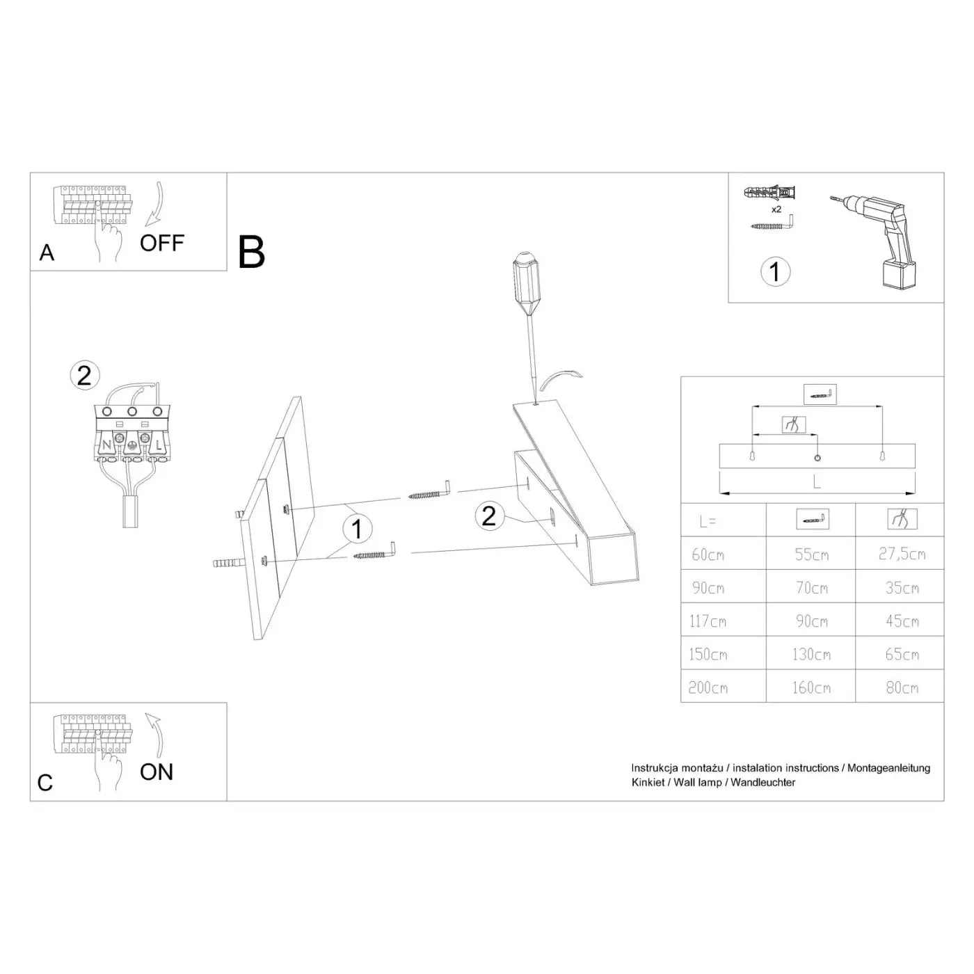 Applique murale LED linéaire blanc cassé minimaliste — vue 7
