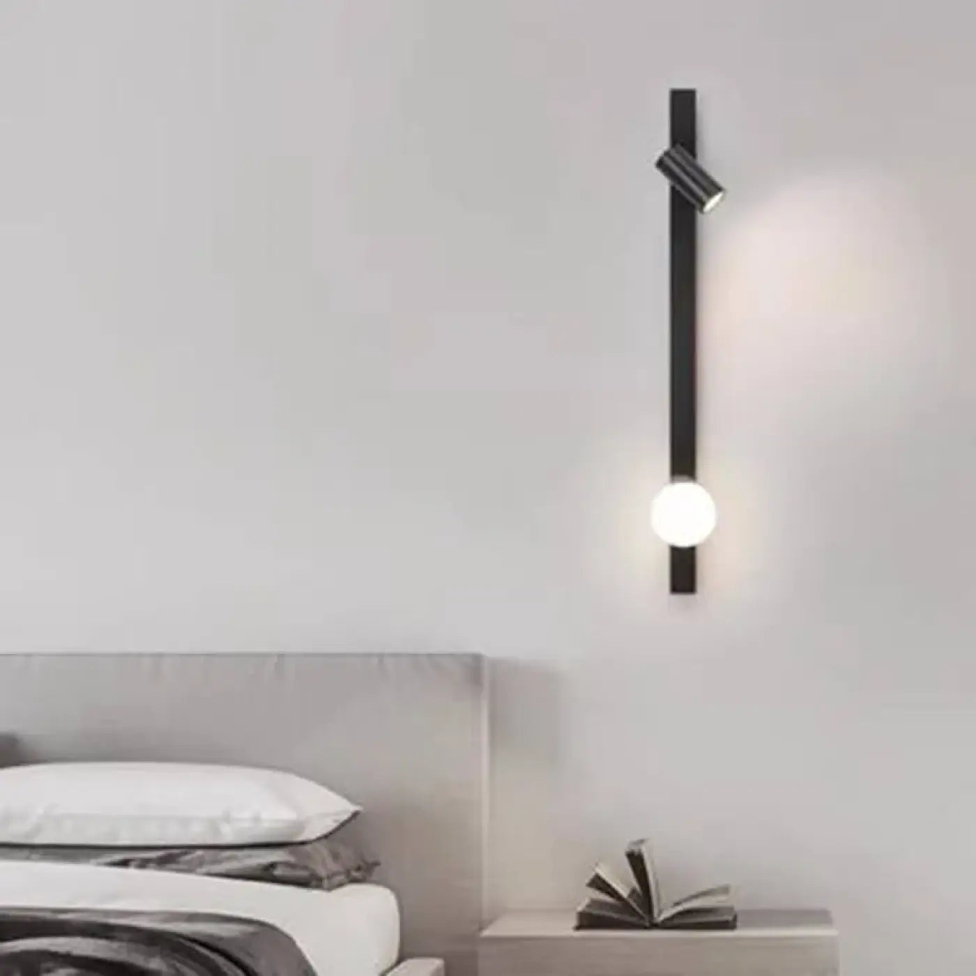 Applique murale LED linéaire noir et doré — vue 10