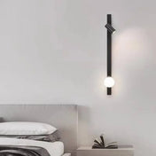 Applique murale LED linéaire noir et doré — vue 9