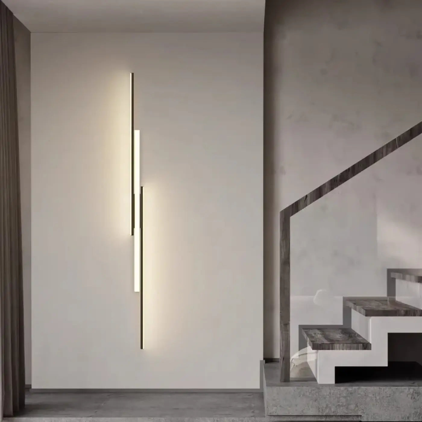 Applique murale LED linéaire noire pour couloir — vue 3