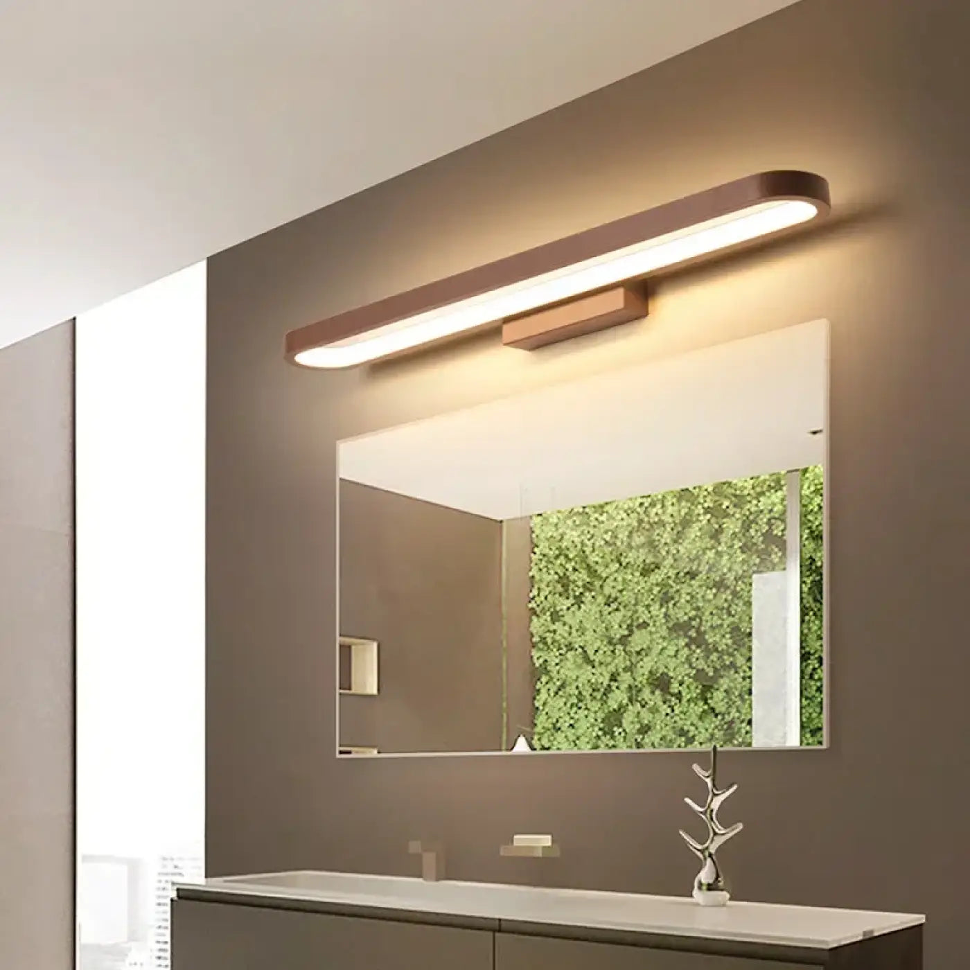 Applique murale LED marron linéaire en aluminium — vue 6