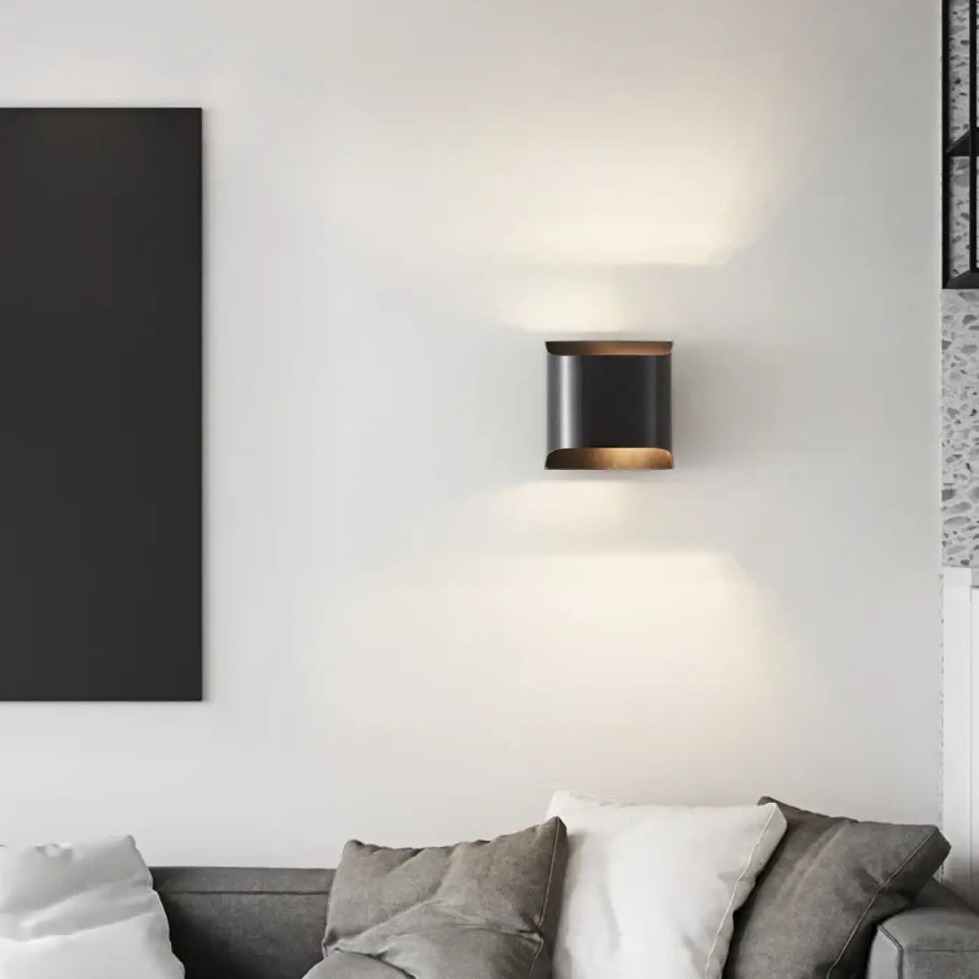 Applique murale LED métal noir et doré double éclairage — vue 8