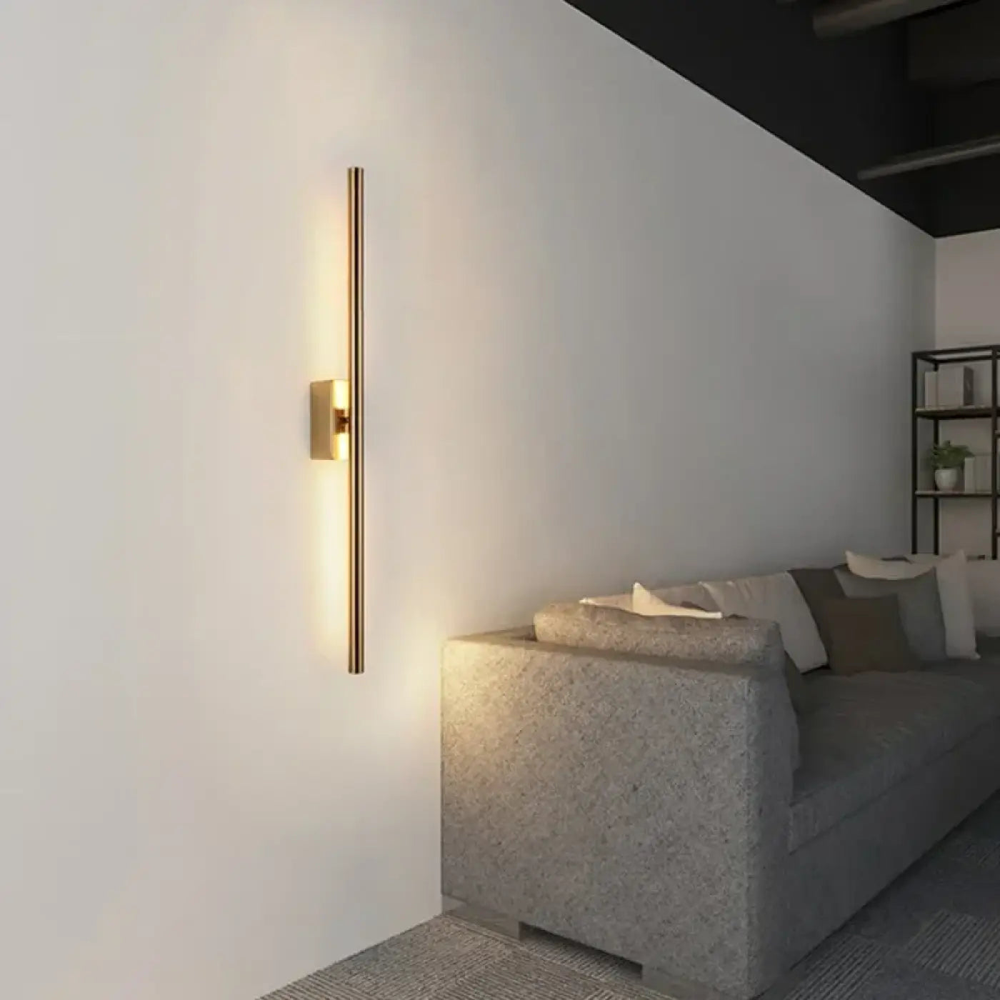 Applique murale LED métal noir et doré en trois hauteurs — vue 3