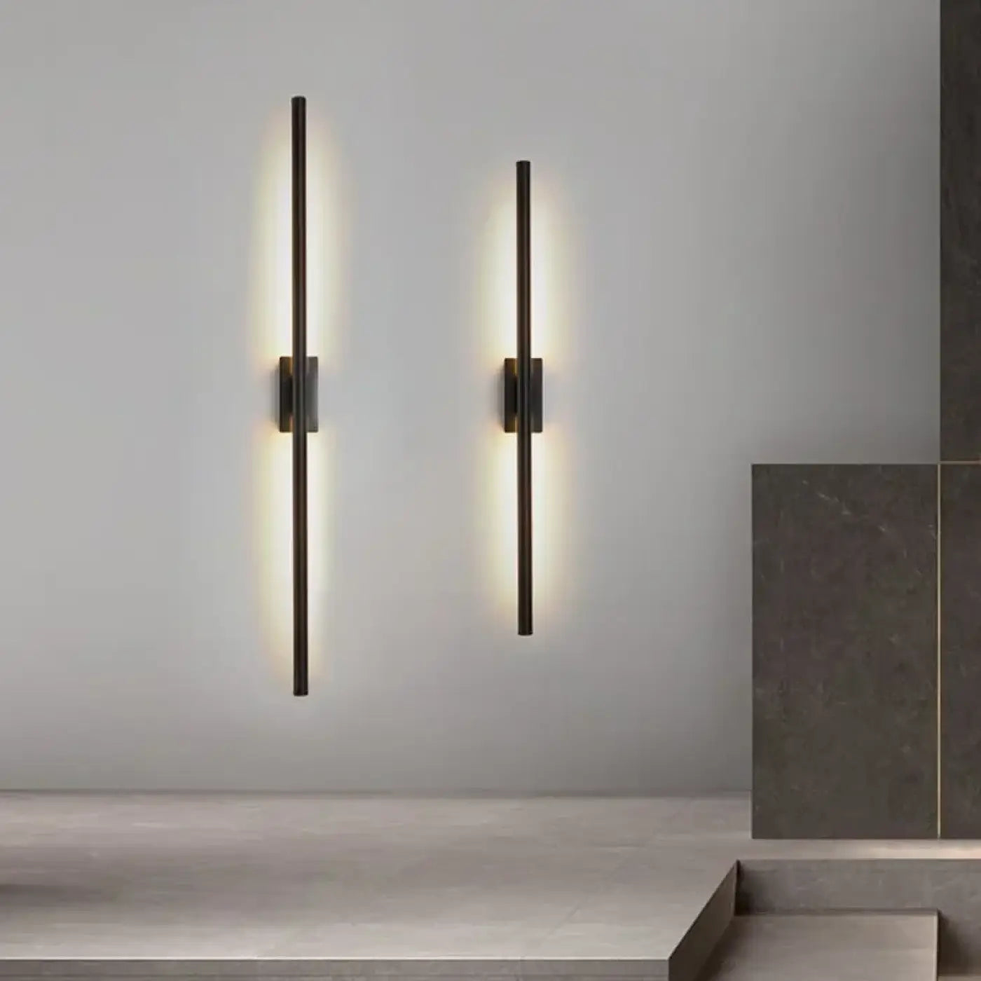 Applique murale LED métal noir et doré en trois hauteurs — vue 9