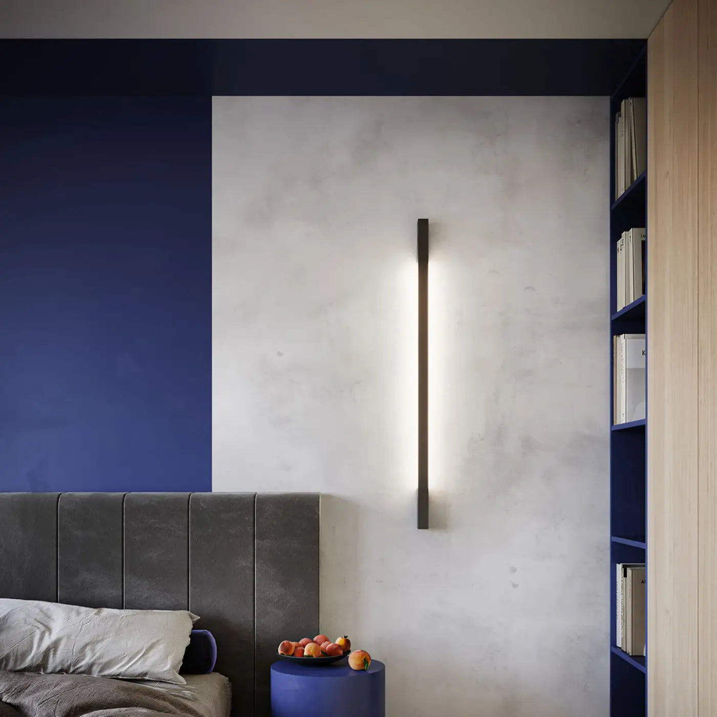 Applique murale LED noire 3000K en aluminium — vue 1