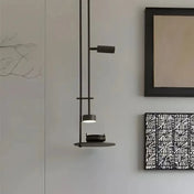 Applique murale LED noire acrylique et métal design vertical — vue 2