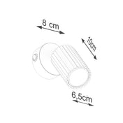 Applique murale LED noire avec interrupteur en aluminium — vue 10