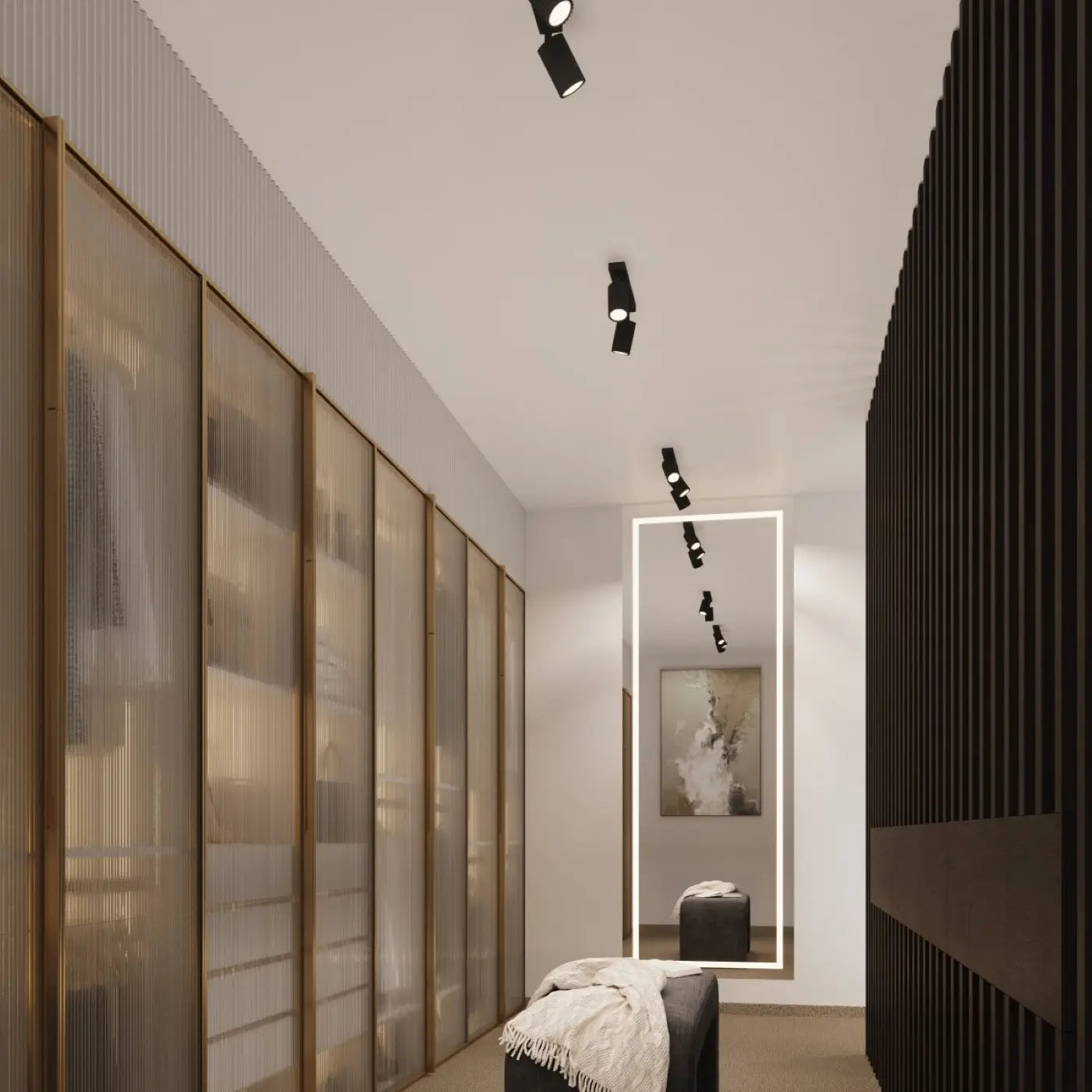 Applique murale LED noire avec interrupteur en aluminium — vue 7