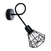 Applique murale LED noire cage géométrique style industriel — vue 4