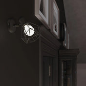 Applique murale LED noire cage géométrique style industriel — vue 5