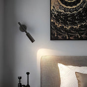 Applique murale LED noire et blanche en aluminium design — vue 1