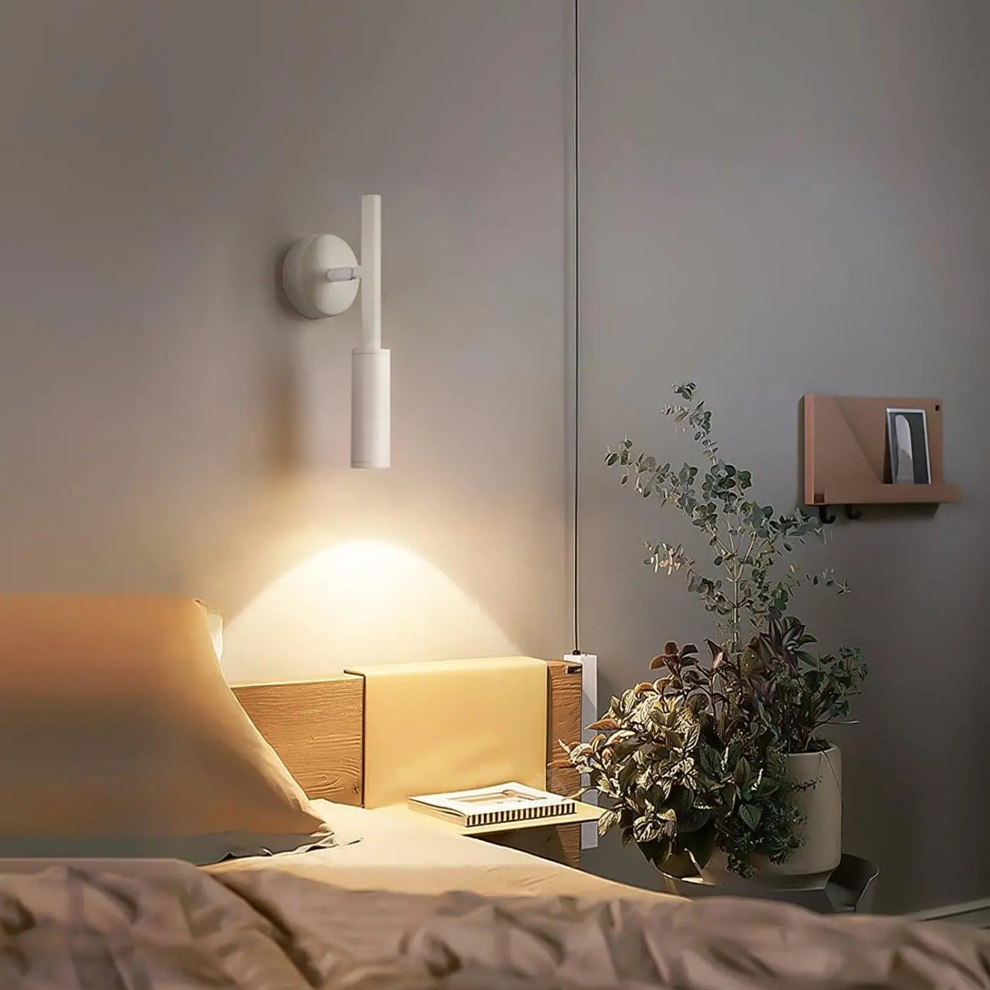 Applique murale LED noire et blanche en aluminium design — vue 9