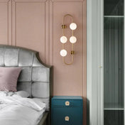 Applique murale LED noire et dorée à quatre globes — vue 4