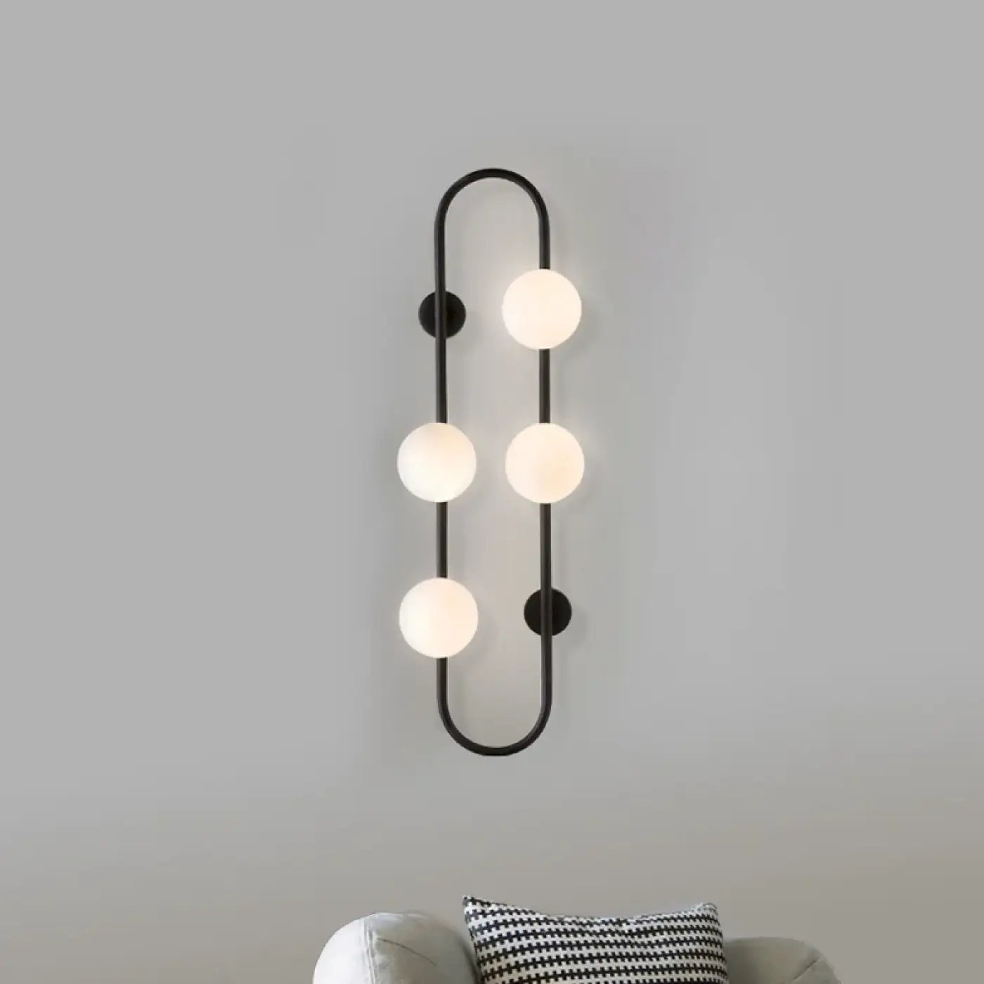 Applique murale LED noire et dorée à quatre globes — vue 5