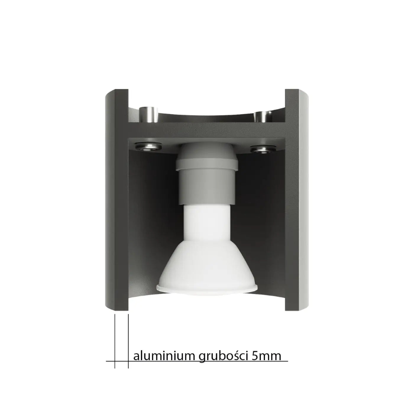 Applique murale LED noire G9 aluminium blanc froid 4000K — vue 5
