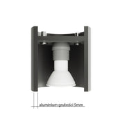 Applique murale LED noire G9 aluminium blanc froid 4000K — vue 5