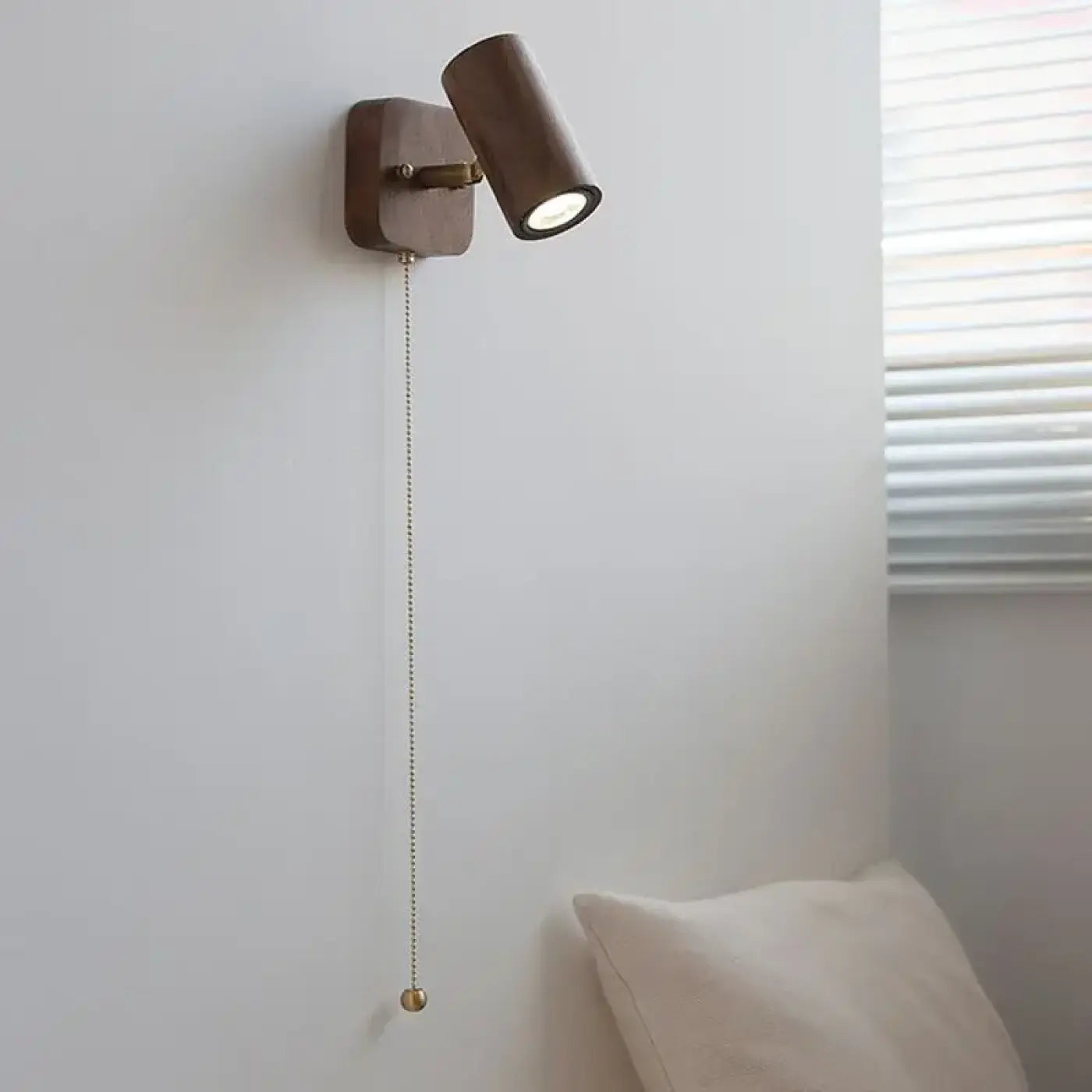 Applique murale LED orientable en bois naturel marron — vue 2