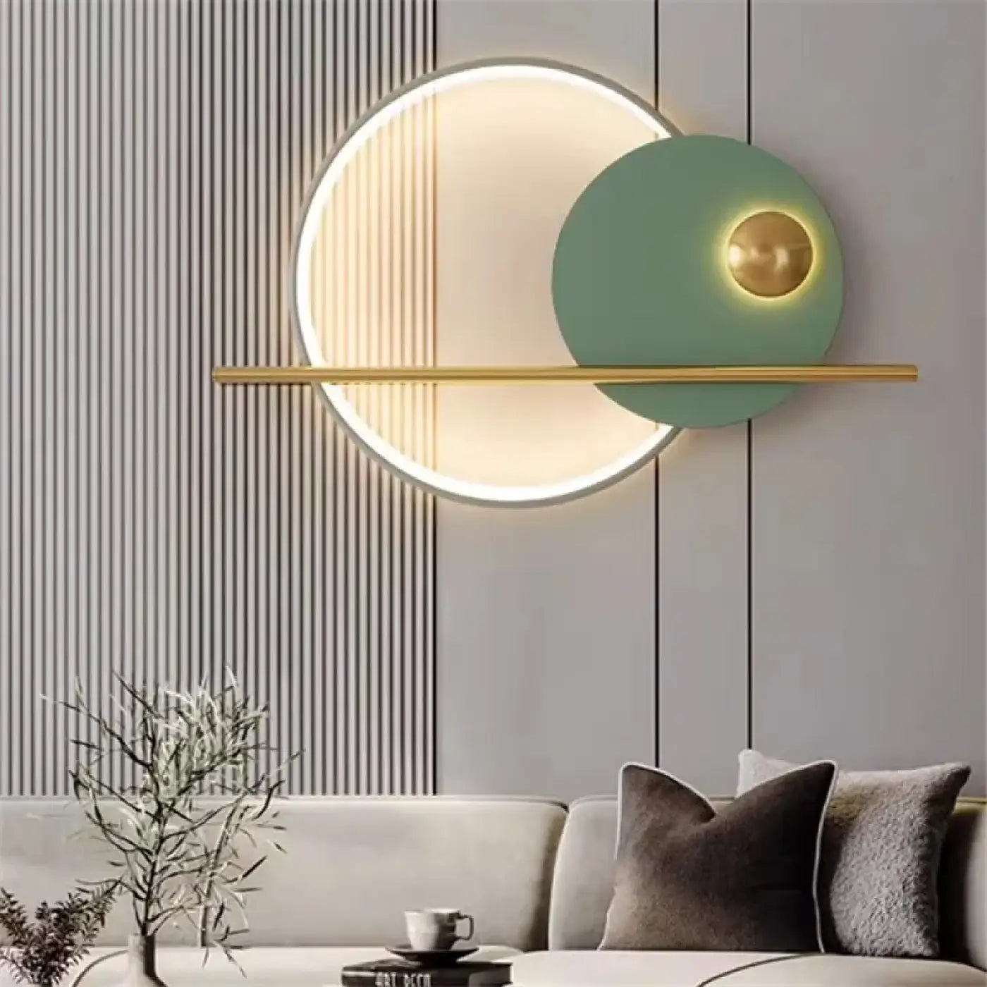 Applique murale LED originale verte, orange ou noire — vue 1