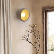 Applique murale LED ronde blanche en résine originale — vue 8