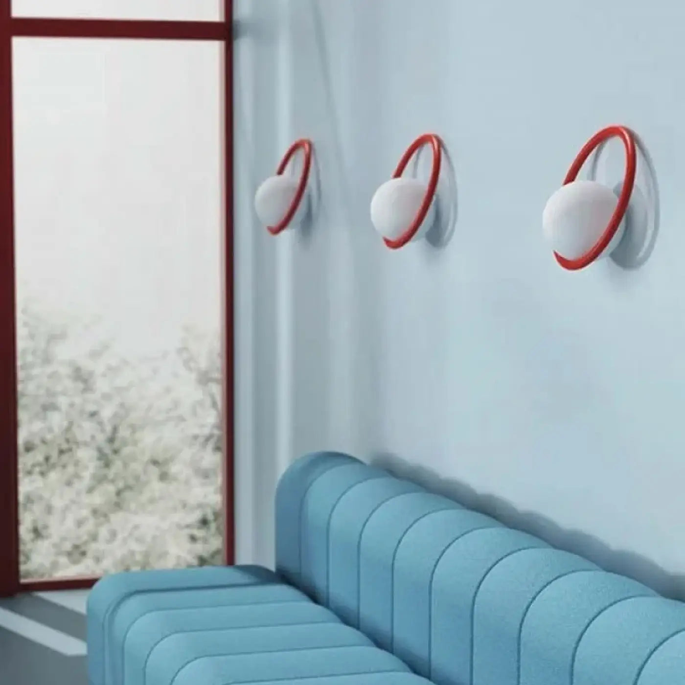 Applique murale LED ronde colorée en aluminium — vue 1