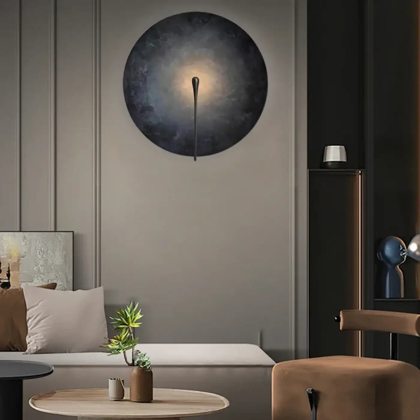 Applique murale LED ronde style vintage industriel IP65 — vue 2