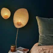Applique murale LED rotin naturel en forme de feuille — vue 6