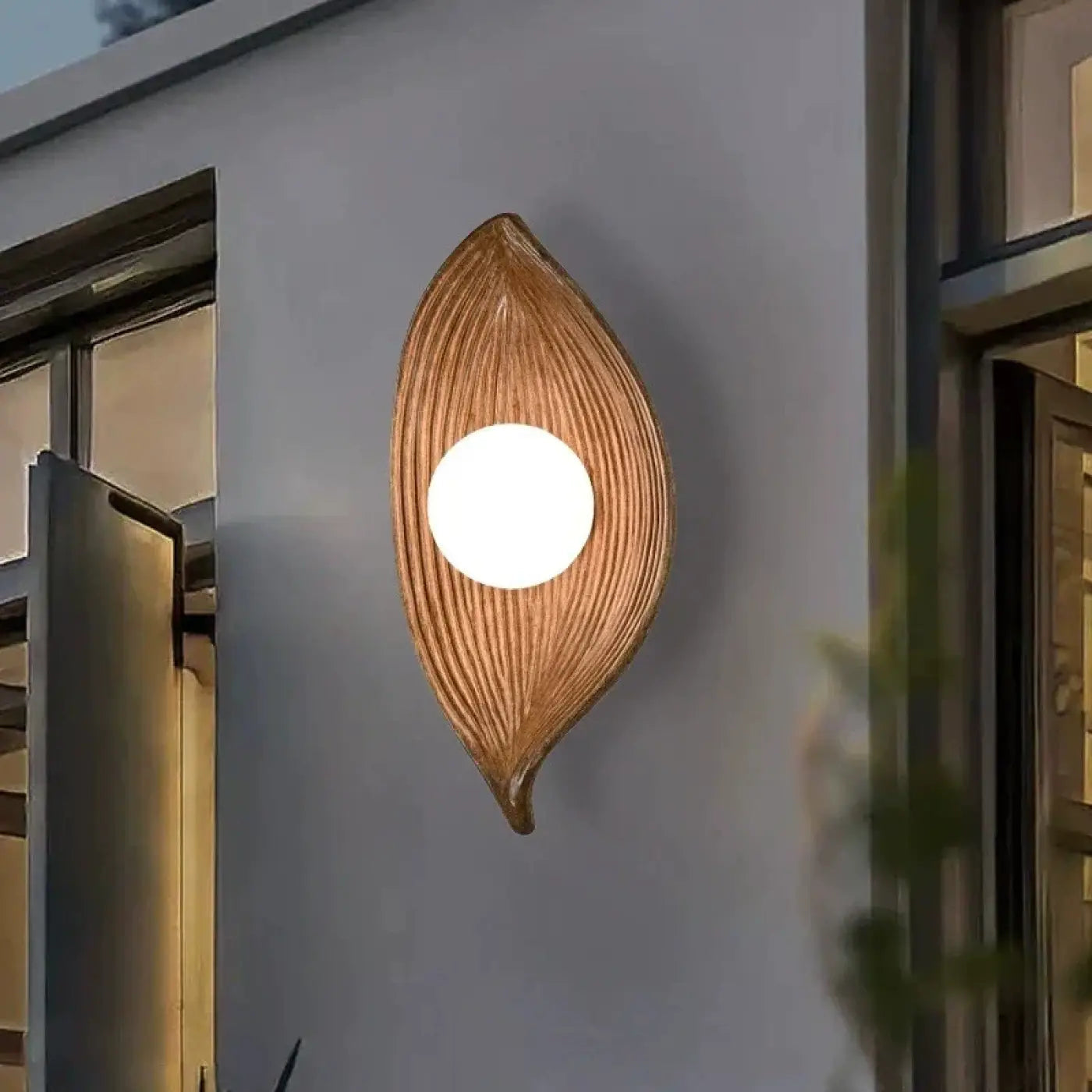 Applique murale LED scandinave en résine et verre IP65 — vue 1