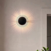 Applique murale LED soleil en aluminium or rose — vue 2