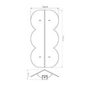 Applique murale LED taupe en résine forme biscuit — vue 9