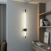 Applique murale LED tube long doré ou noir dimmable — vue 4