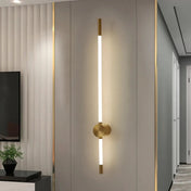 Applique murale LED tube long doré ou noir dimmable — vue 8