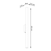 Applique murale LED tubulaire blanche 2 lumières — vue 8