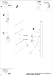 Applique murale LED tubulaire blanche 2 lumières — vue 9