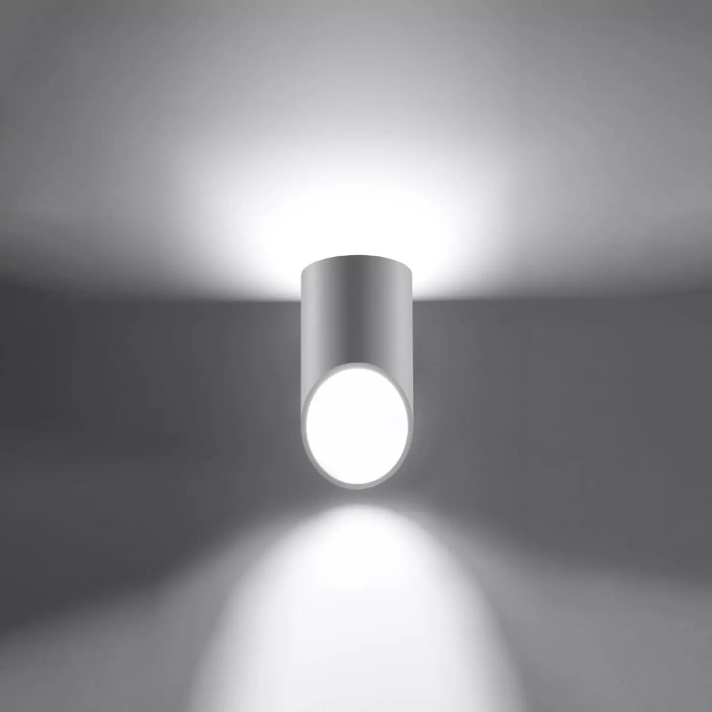 Applique murale LED tubulaire blanche aluminium — vue 1