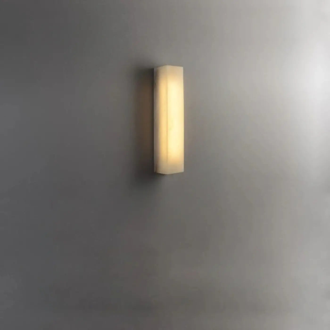 Applique murale LED tubulaire en acier et marbre blanc — vue 1