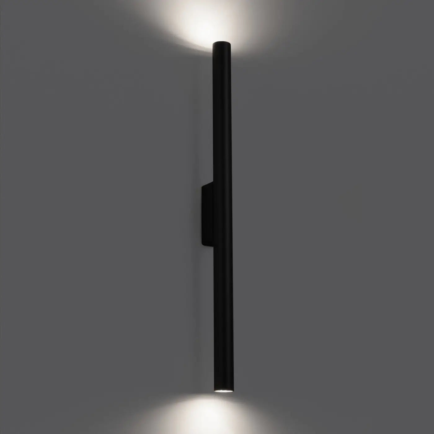 Applique murale LED tubulaire noire 2 lumières — vue 1